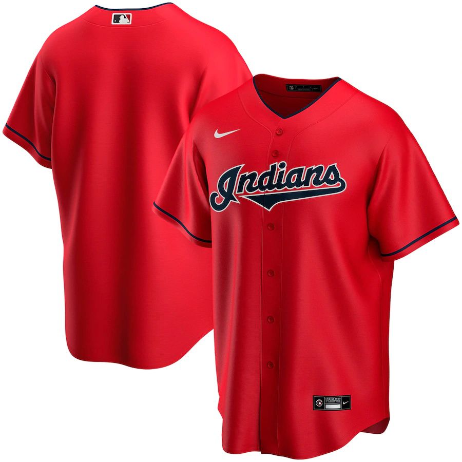 Cheap Mens Cleveland Indians Nike Red Alternate Replica Team MLB Jerseys